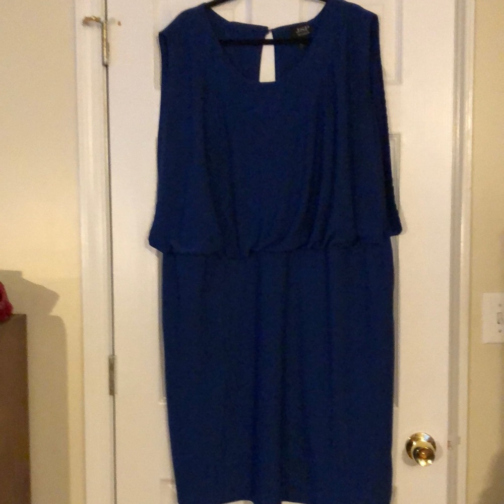 JSP blue 3X sleeveless dress
